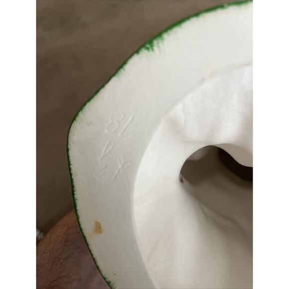 Vintage 13" Yozie Mold Ceramic Painted Pumpkin Head Scarecrow Halloween Decor - Picture 6 of 16